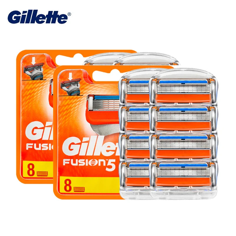 Gillette Fusion 5 Razor Blade Refills - 5-Layer Manual Shaving Head for Men's Face Care and Beard Removal