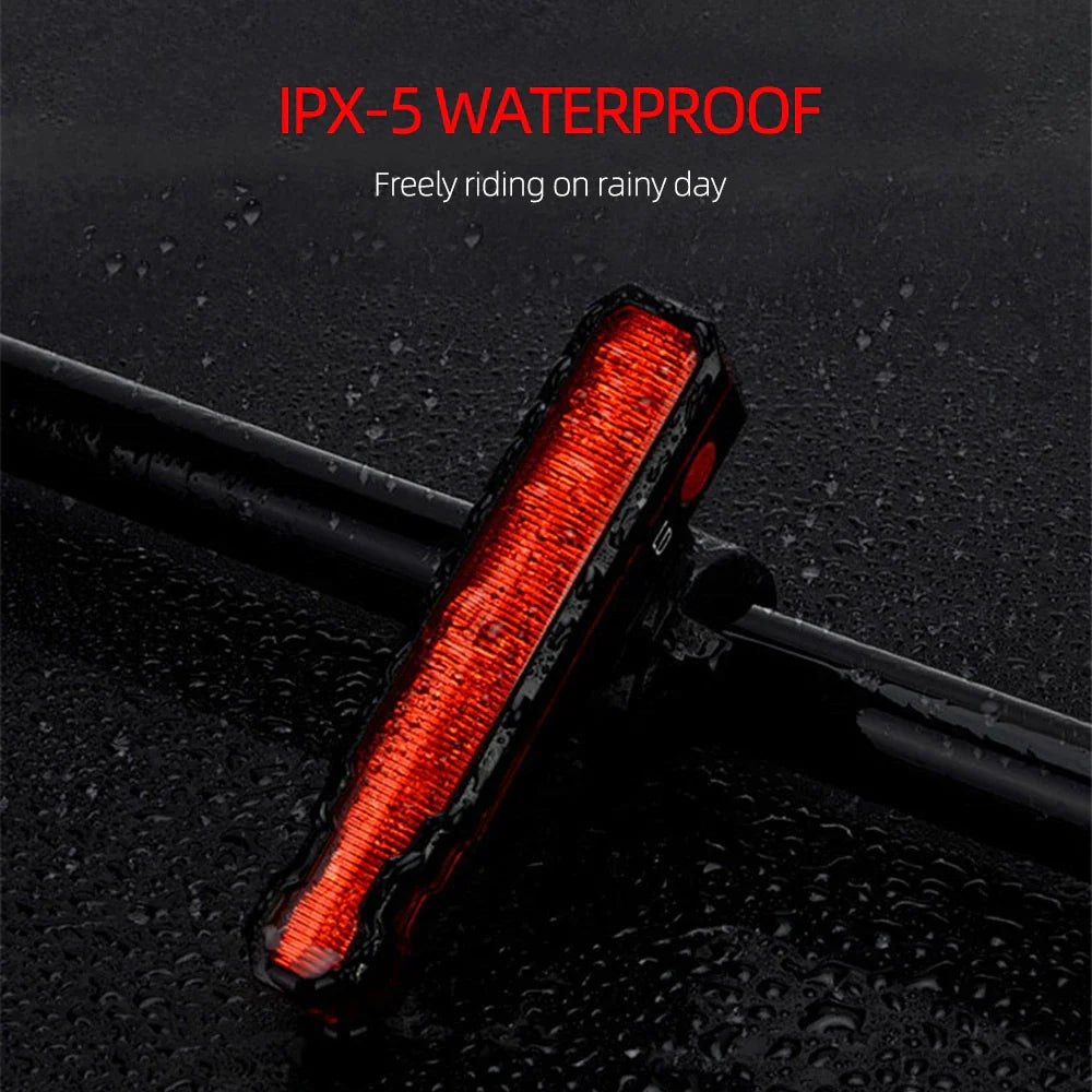 Folding Laser Bike Light - Front & Rear Safety Warning, USB Rechargeable, Waterproof Cycling Lamp