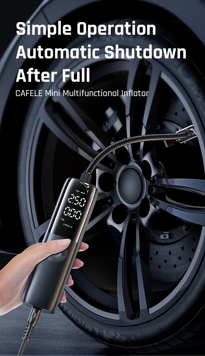 Portable 12V 150PSI Car Tire Air Compressor – Electric Air Pump for Car, Motorcycle & Bike with Long Power Cord