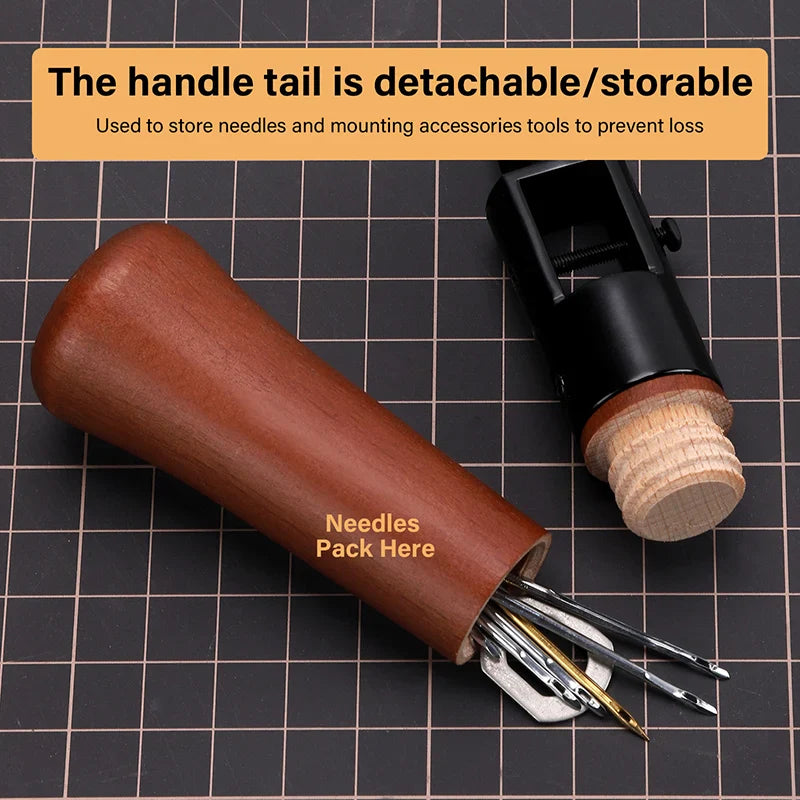 WUTA Leather Sewing Awl Thread Kit – Speedy Stitcher DIY Leather Craft Edge Stitching Tools, Shoemaker and Canvas Repair Kit