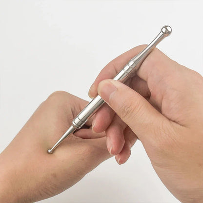 Manual Acupuncture Pen with Terahertz Energy Stone | Trigger Point Massager Stick for Face & Body Relaxation