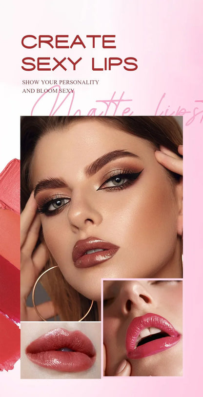 Moisturizing Crayon Lip Gloss Stick – Velvet Long-Lasting, Waterproof Jelly Tint Lipstick & Liner Pen