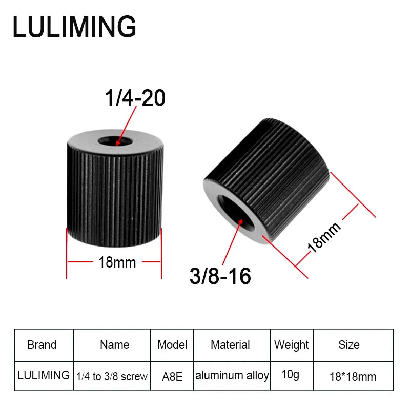 1/4 to 3/8 Inch Camera Screw Adapter - 5/8-27 Microphone Thread Converter for Tripod Ball Head Photography Accessories
