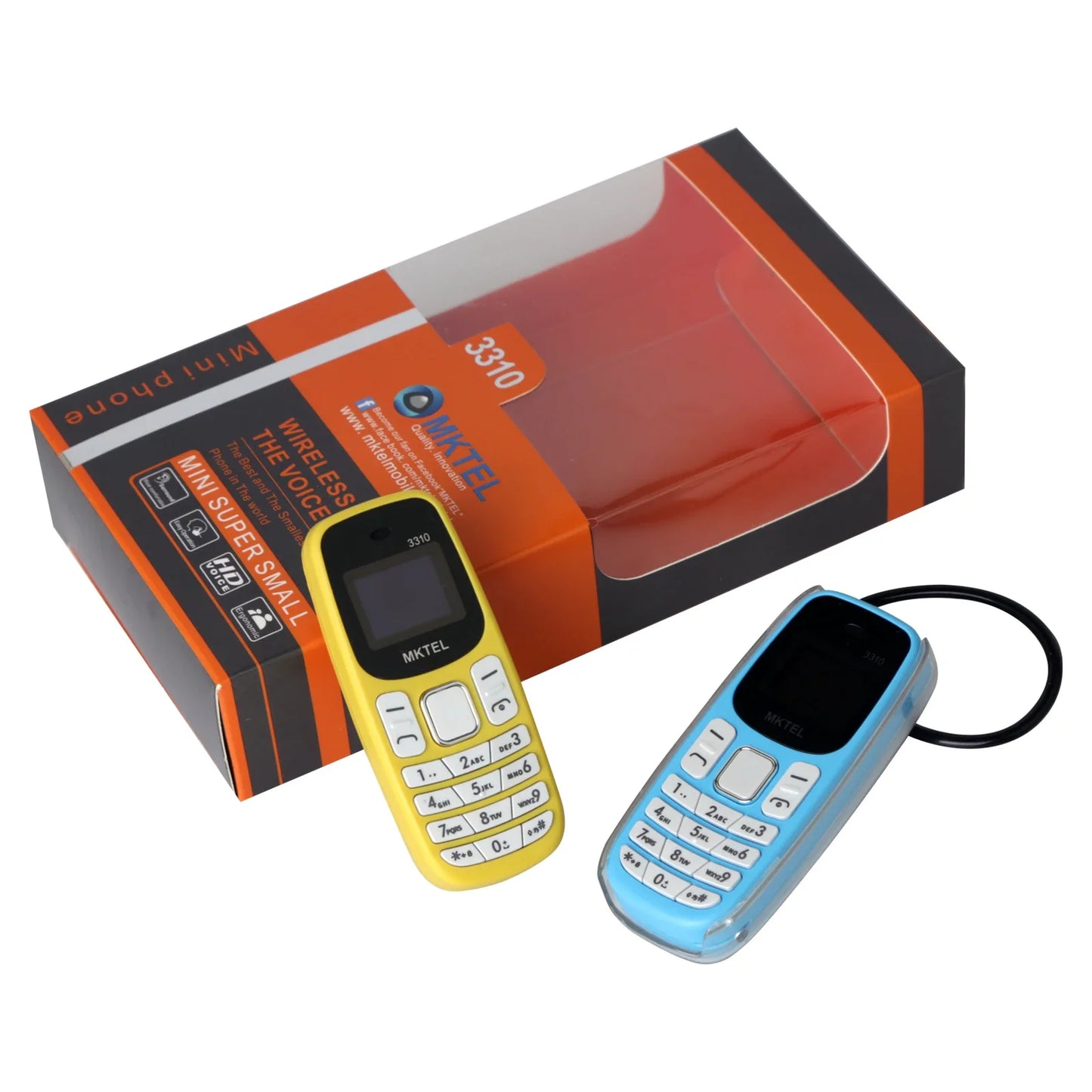 MKTEL 3310 Mini Feature Phone – Dual SIM, Dual Standby with MP3/MP4, FM Radio, Bluetooth & GPRS