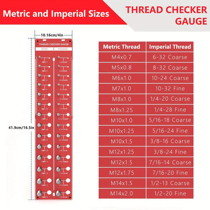 Nut & Bolt Thread Checker – Precision Screw Thread Gauge for Accurate Size Measurement
