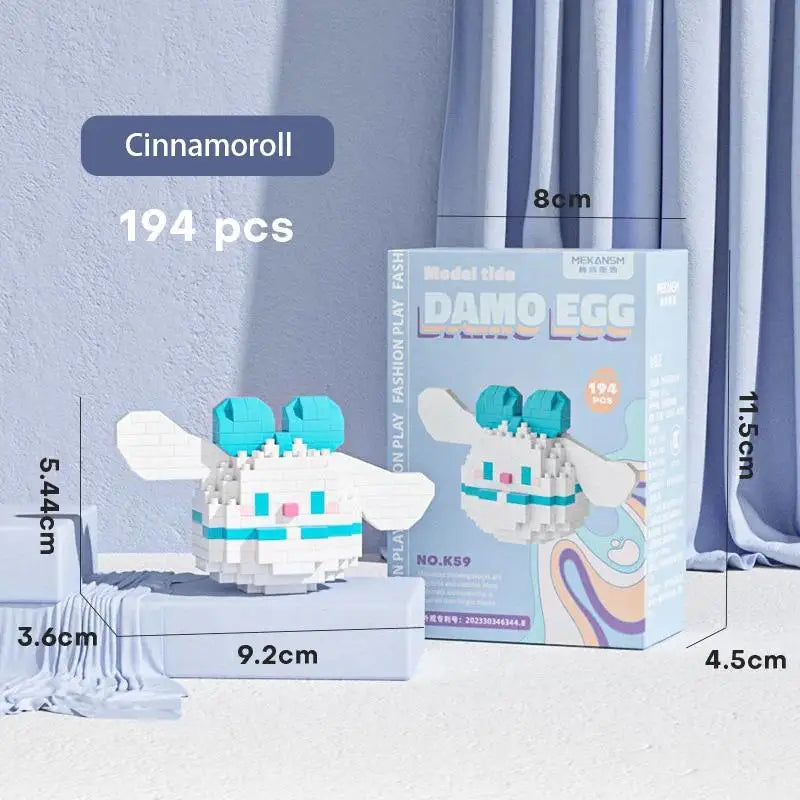 Stitch, Sanrio, and Mickey Mouse Cartoon Dolls - Micro-Particle Building Block Toys Compatible with Children's Gifts
