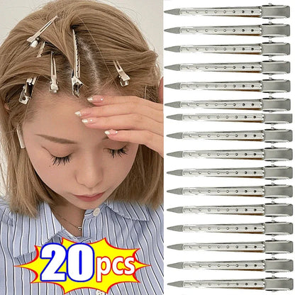Women’s Metal Hair Care Clips – Steel Hairdressing Sectioning Clamps for Styling & Barber Use