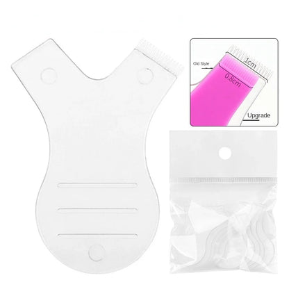 10pcs Reusable Eyelash Brushes – Y Shape Comb for Lash Lifting, Curling & Extension Perm Tools