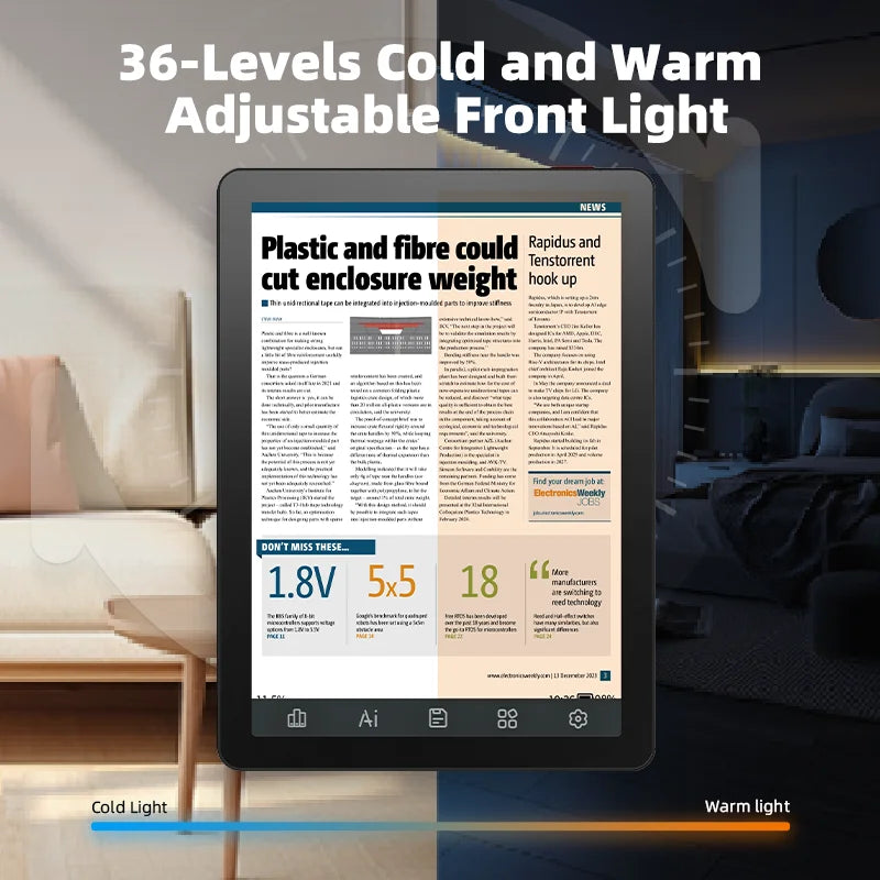 Bigme B6 6" E-Book Reader – E-Ink Display, 36-Level Front Light, Android 14, 4+64GB, Google Play