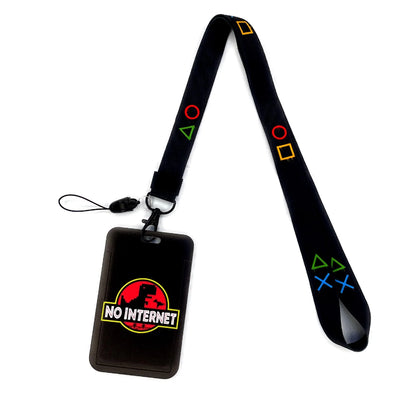 Vintage Tape ID Card Holder with Hanging Rope – Mobile Phone & Chest Card Lanyard