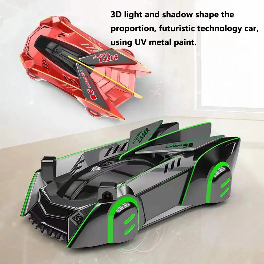 Wall Climbing RC Race Car – Light-Guided Anti-Gravity Drift Stunt Car with Infrared Sensor, Electric Toy Gift for Kids & Boys