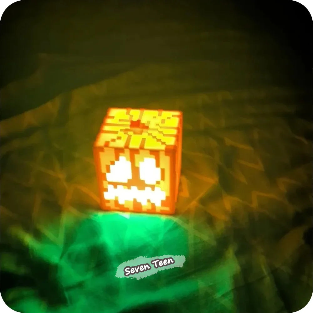 MC Halloween Mini Pumpkin Lantern – Desktop Decoration with 16 Colors, Rechargeable Long-Lasting Battery, Perfect Kids Gift