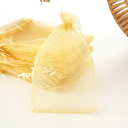 Organza Drawstring Gift Bags - 500/1000pcs Jewelry Pouches for Wedding Party Valentine Easter Packaging