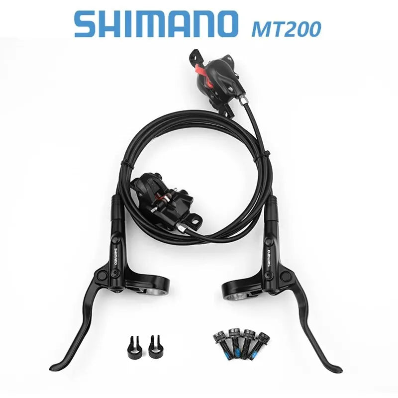 Shimano MT200 MTB Hydraulic Disc Brake Set – 160mm Rotors, BR-BL Calipers for Mountain Bike Cycling Parts