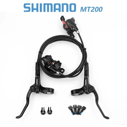 Shimano MT200 MTB Hydraulic Disc Brake Set – 160mm Rotors, BR-BL Calipers for Mountain Bike Cycling Parts