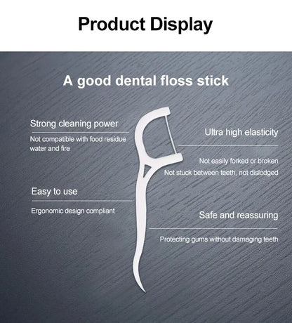 100/300/500PCS Disposable Dental Floss Sticks - Interdental Cleaning for Daily Oral Care, Portable Flosser