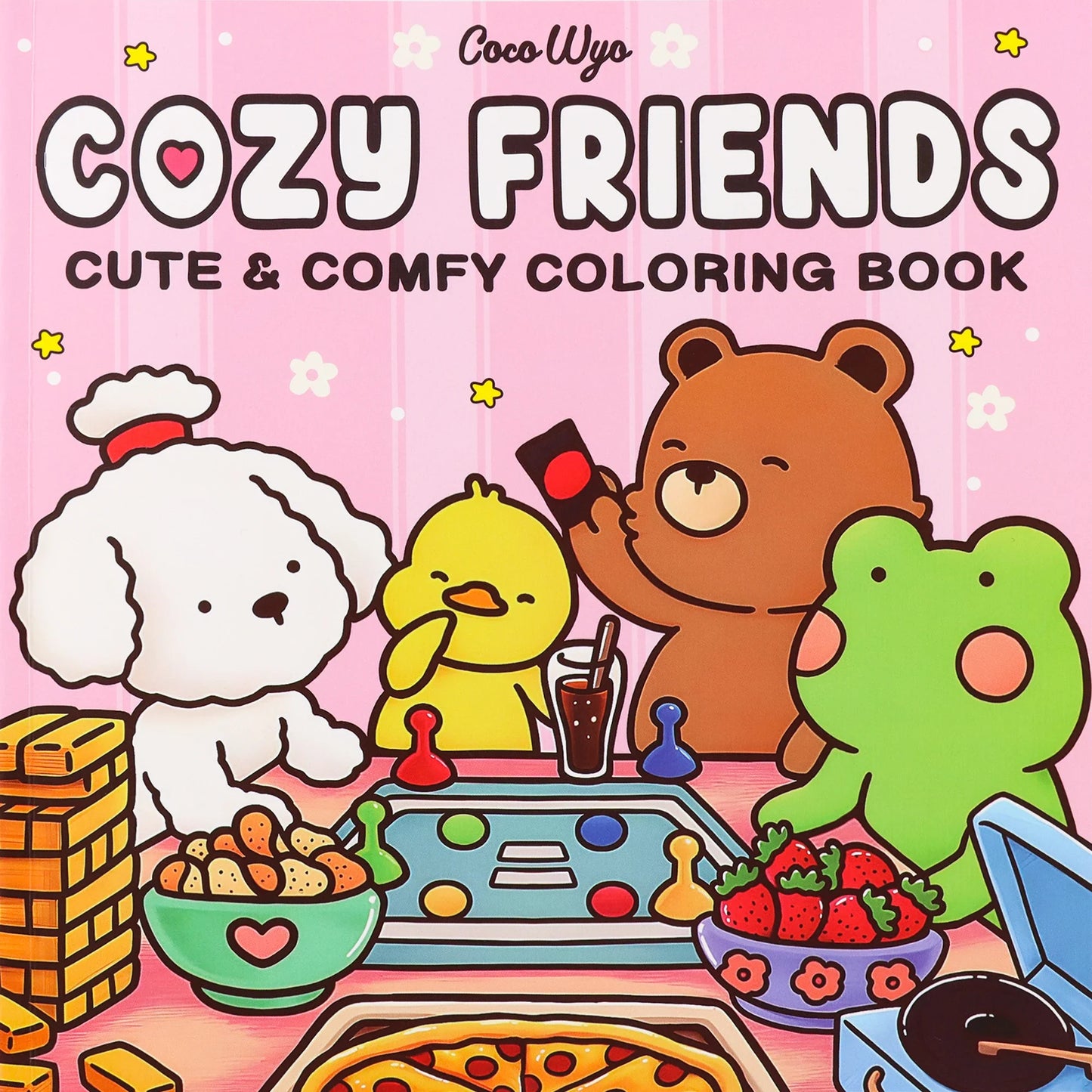 Coloring Books for Adults and Teens, Cute Puppies Cartoon Designs for Relaxation, Cozy Hygge Moment Coloring Fun