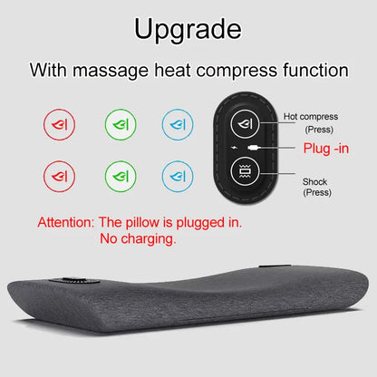 Electric Waist Pillow – Heated Vibrating Sleep Pad for Lumbar Support & Pain Relief