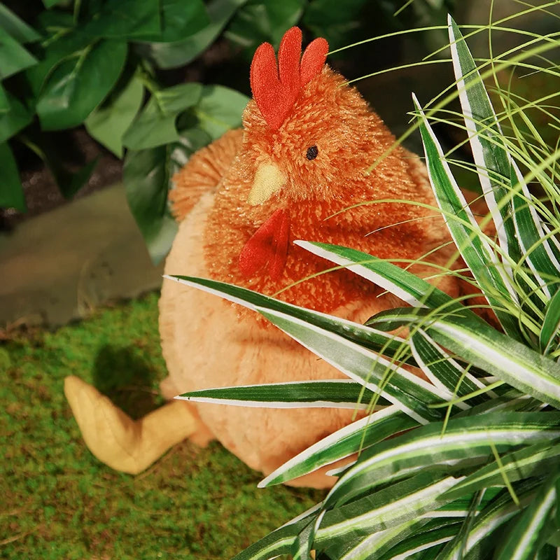 23/35cm Farm Chicken Plush Toy – Cute Big Rooster Stuffed Animal, Sofa Pillow, Home Decor & Kids Gift