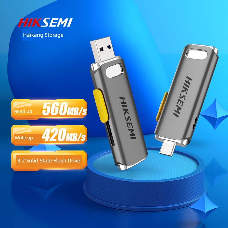 Hikvision 128GB, 256GB, 1TB Type-C Mobile Phone & Computer Dual Interface USB Flash Drive R36C