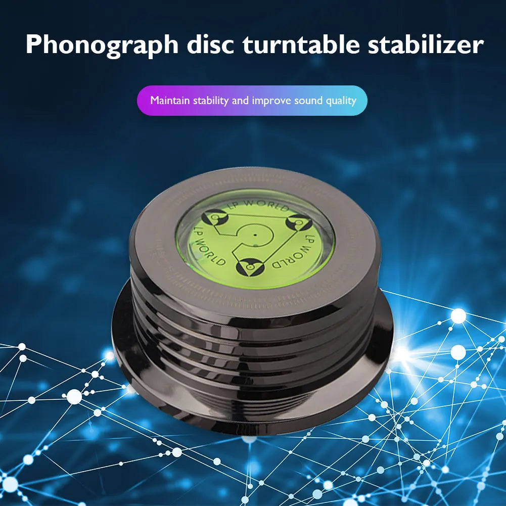 Stable Sound Precision: Universal 50Hz LP Disc Stabilizer - Metal Vinyl Turntable Weight Clamp, Aluminum Alloy Record Player Accessory
