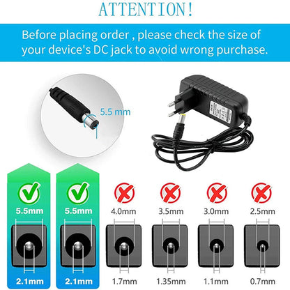 AC/DC Power Supply Adapter 110V–220V to 5V/12V/24V Transformer Converter – Multi-Voltage LED Strip Light Power Supply (1A–10A)