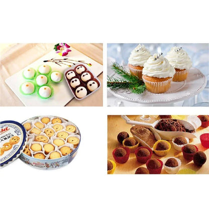 1000-Piece Mini Chocolate Paper Liners - Solid Color Cupcake, Muffin & Baking Cups