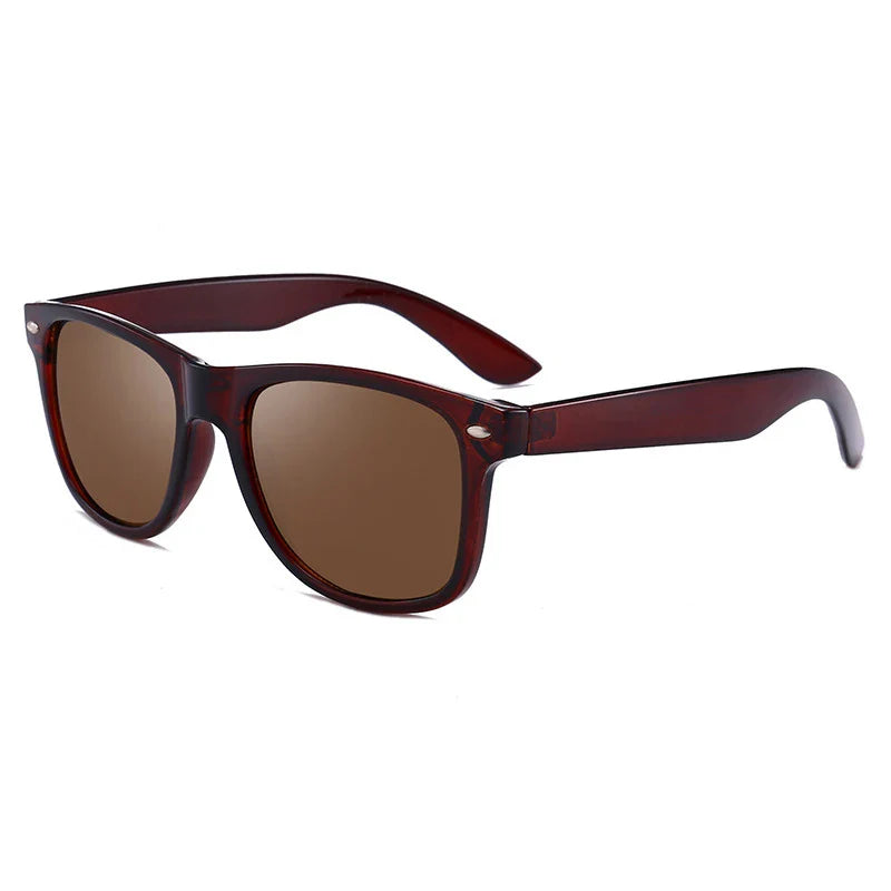 Classic Square Polarized Sunglasses – Retro Black Anti-Glare Driving Shades for Men & Women