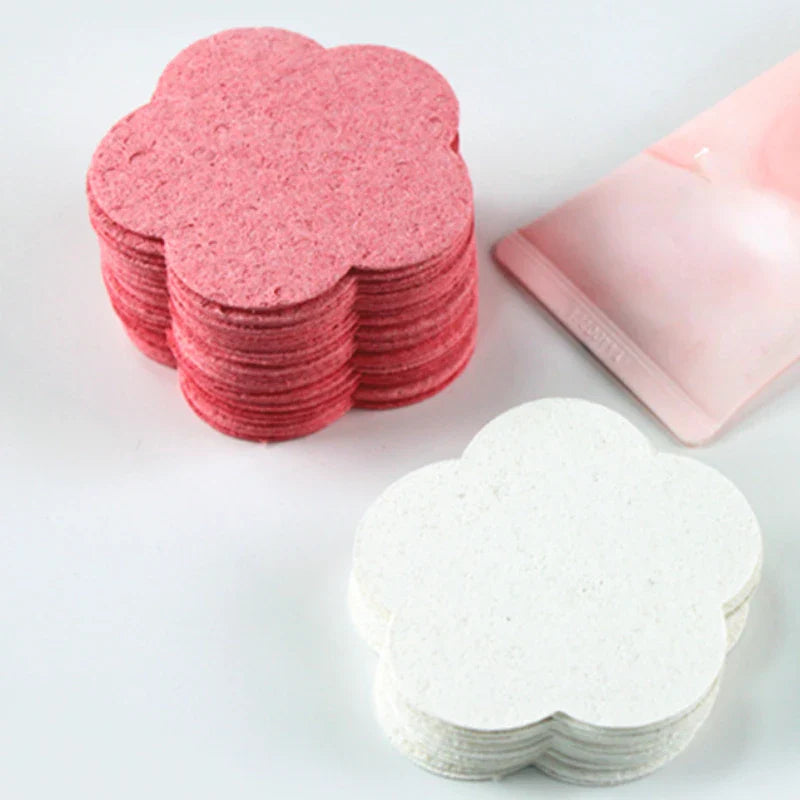 20PCS Exfoliating Face Cleaning Sponge Pads - Facial SPA Massage & Makeup Removal - Thicker Natural Cellulose - Reusable Compress