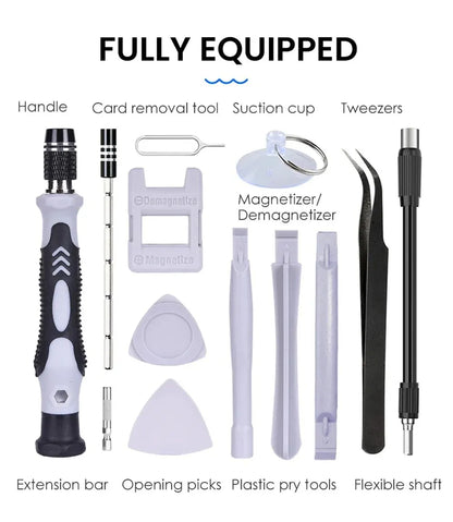 115-in-1 Magnetic Precision Screwdriver Set – Professional Electronics Repair Tools for Laptop, Phone & PC Maintenance