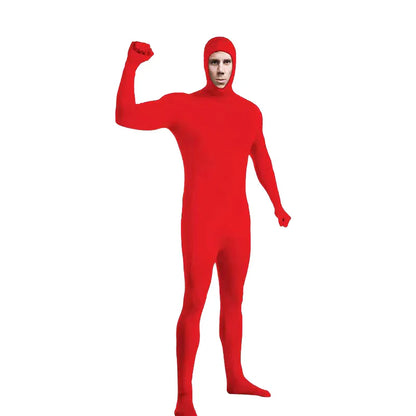 24PCS Zentai Invisible Jumpsuits – Skin-Tight Spandex Bodysuit Cosplay Costume for Halloween, Carnival & Stretch Full-Body Wear