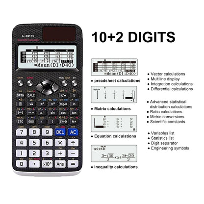 Scientific Calculator 552 Functions – Natural Display Student & Teacher Exam Calculator with Advanced Math Features for School & Teaching Use