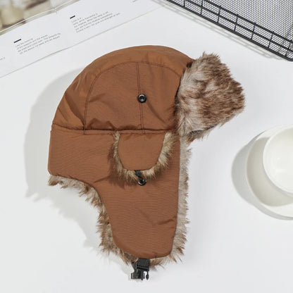 Men's and Women's Trapper Bomber Hats - Ushanka Winter Earflap Hat, Warm Plush Cap for Outdoor Sports, Skiing, Hunting, and Fishing