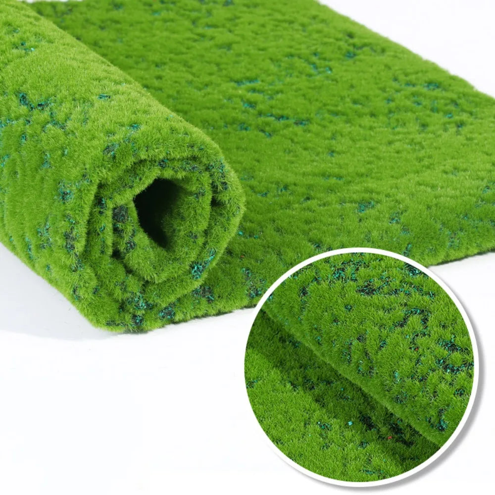 50×50cm Artificial Moss Grass Mat - Lifelike Faux Greenery for DIY Wall & Garden Decor