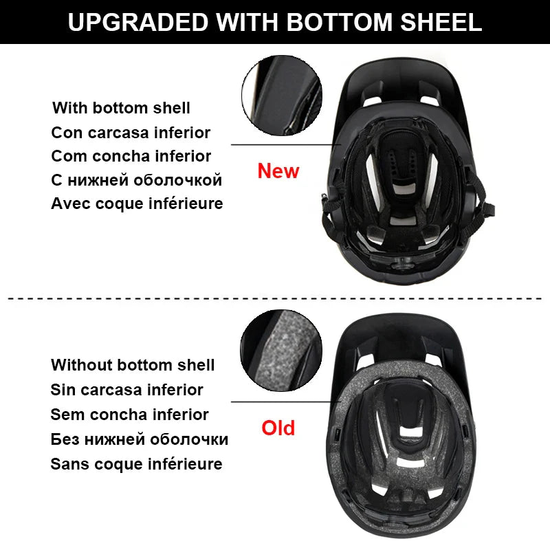 SUPERIDE In-Mold DH MTB Bicycle Helmet - Anti-Impact Sports Road & Mountain Bike Helmet for Men & Women, Cycling Safety Gear