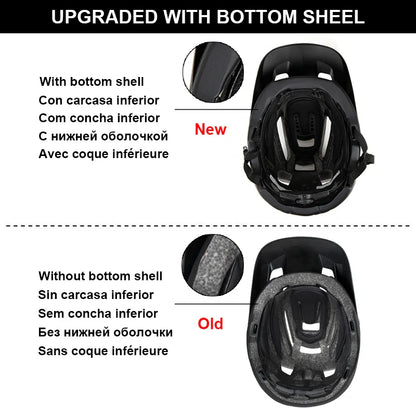 SUPERIDE In-Mold DH MTB Bicycle Helmet - Anti-Impact Sports Road & Mountain Bike Helmet for Men & Women, Cycling Safety Gear