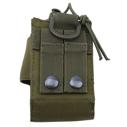 DIZETION Tactical Radio Pouch - MOLLE Nylon Walkie Talkie Holder & Hunting Interphone Hanging Bag