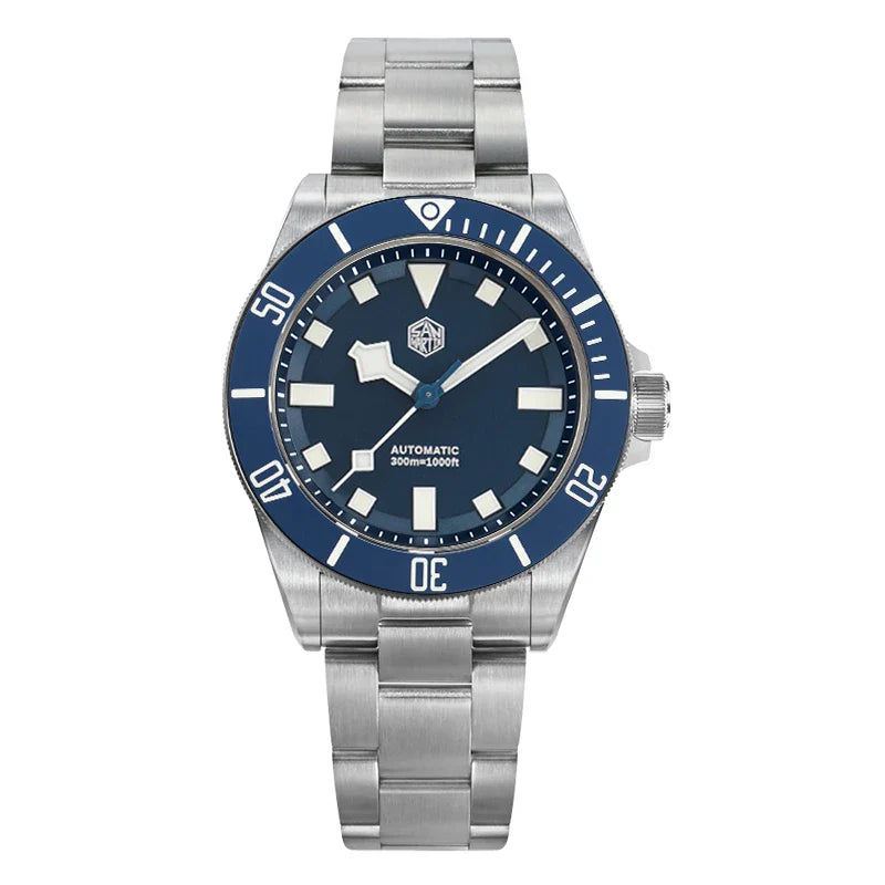 San Martin SN0121T Titanium Diving Watch – NH35 Automatic, Grade 2 Titanium, 120-Click Bezel, 300M Waterproof Wristwatch
