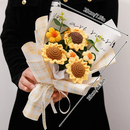 Graduation Bouquet 2025 – Crochet & Knitted Artificial Flowers for Wedding, Valentine’s & Special Occasion Gifts