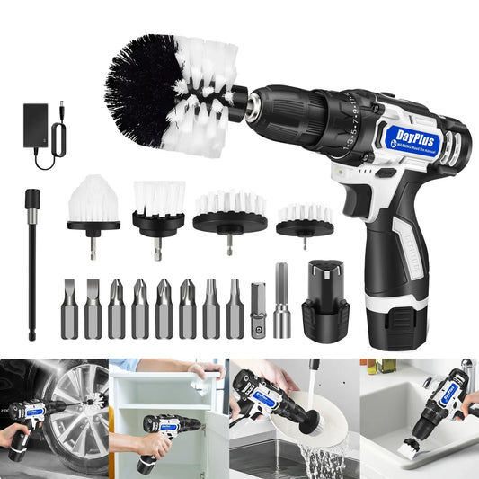 Cordless Drill Brush Kit - All-Purpose Electric Spin Scrubber & Cleaning Brush for Drilling and Cleaning Tasks