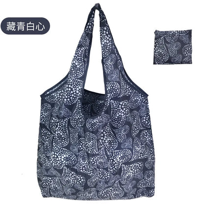 Large Foldable Reusable Shopping Tote Bag – Eco-Friendly Grocery & Beach Storage Shoulder Bag, Multi-Purpose Carry Pouch