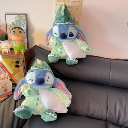 30-40cm Dinosaur Plush Doll – Cute Lilo & Stitch Sleepwear Toy, Summer Dream Series Large Pillow, Kids Birthday Gift