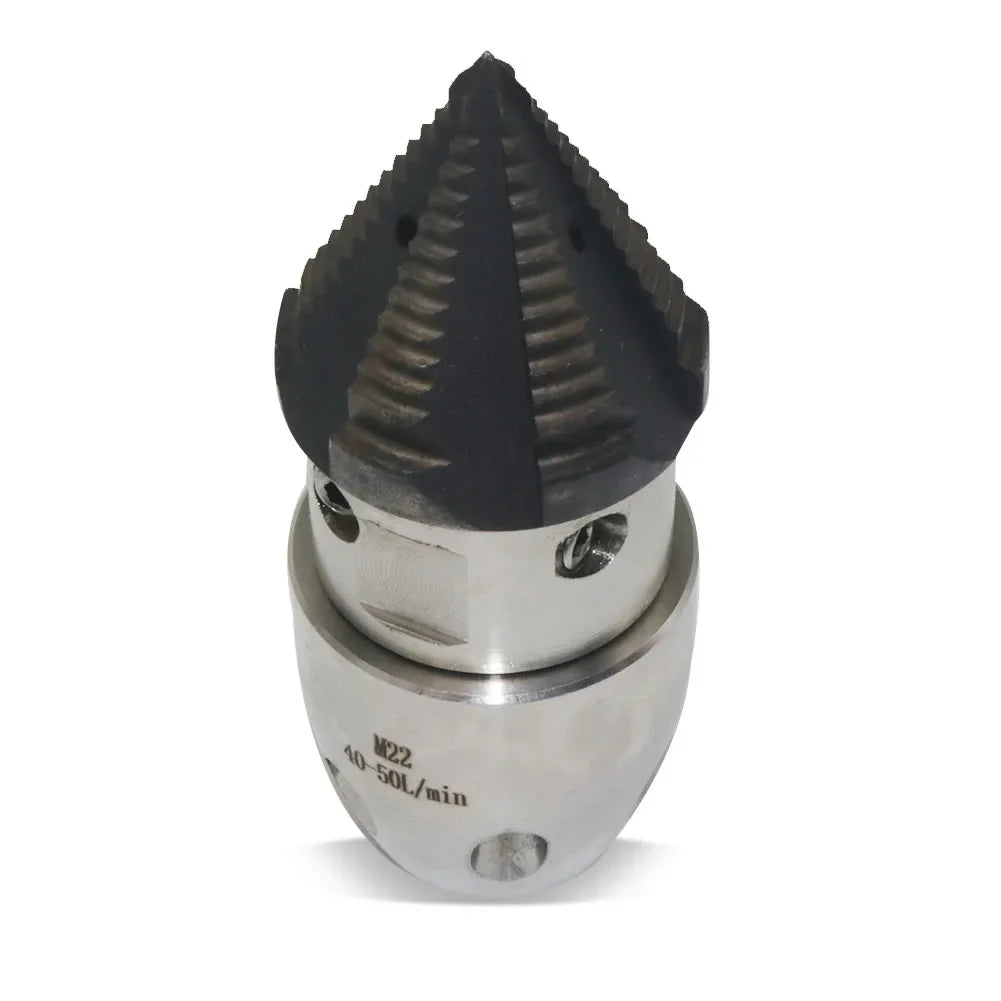 High Pressure Rotating Nozzle 1/2 M22 & 3/8 – Sewer & Sludge Cleaning Water Gun Nozzle for Pressure Washing