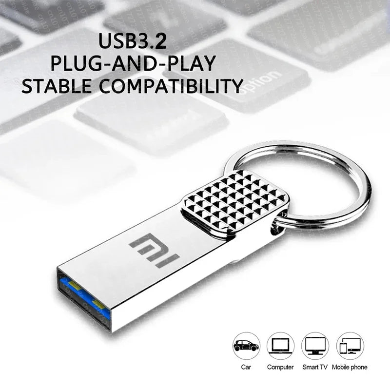 Xiaomi 2TB USB 3.2 Flash Drive — Metal Mini SSD U Drive, Type-C, High-Speed Transfer, Waterproof Pen Drive