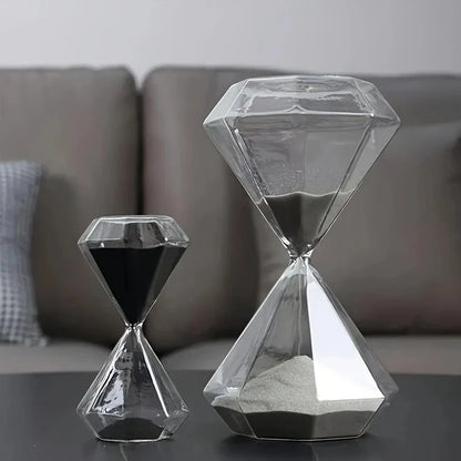 5-Minute Diamond Hourglass Timer - Decorative Sand Timer for Indoor & Outdoor Use