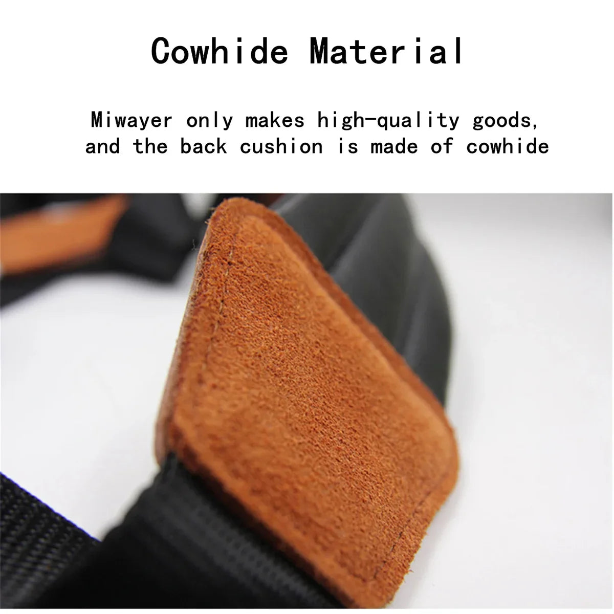 Miwayer Saxophone Strap — Universal Double Shoulder Leather Strap for Alto, Tenor & Soprano Saxophones (Adult & Child)
