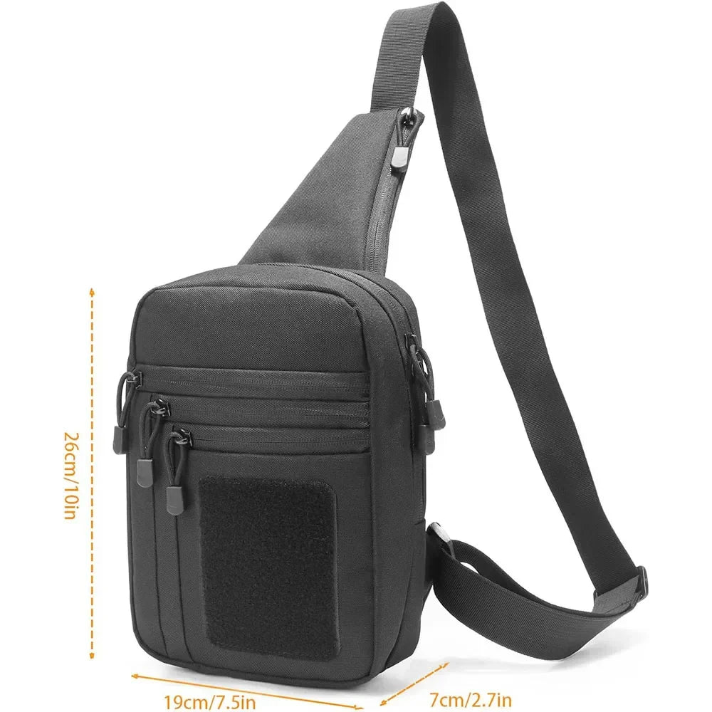 Outdoor Hunting Tactical Shoulder Bag - Concealed Carry Pistol Holster, Waterproof Crossbody Gun Sling Chest Pack