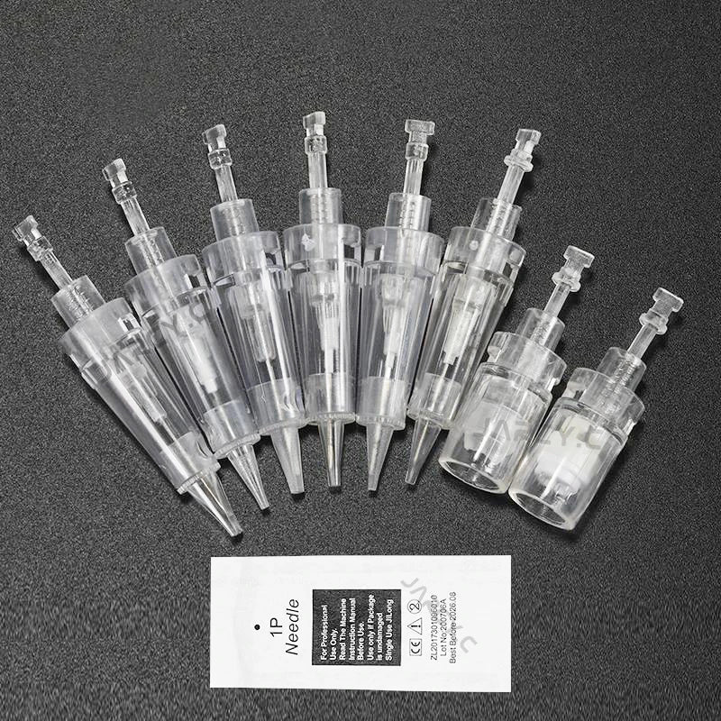 5/10PCS Microblading Bayonet Needles – 1D/1R/3R/5R/5F/Nano Cartridge for PMU Eyebrow, Lip & Eyeliner Tattoo