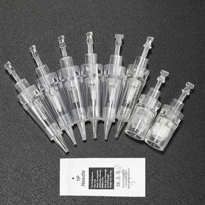 5/10PCS Microblading Bayonet Needles – 1D/1R/3R/5R/5F/Nano Cartridge for PMU Eyebrow, Lip & Eyeliner Tattoo