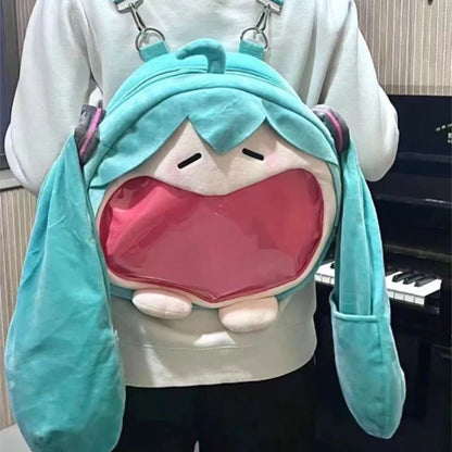 Y2K Japanese Cartoon Plush Backpack – Kawaii Harajuku Anime Ita Bag, Student Schoolbag & Women’s Shoulder Cosplay Knapsack